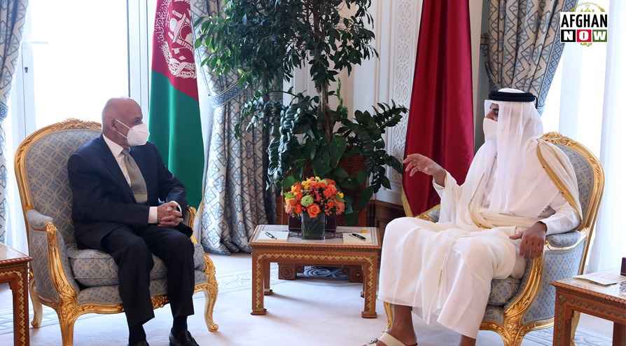 ولسمشرغني د قطر امیر سره د افغان سولې په اړه خببرې کړي