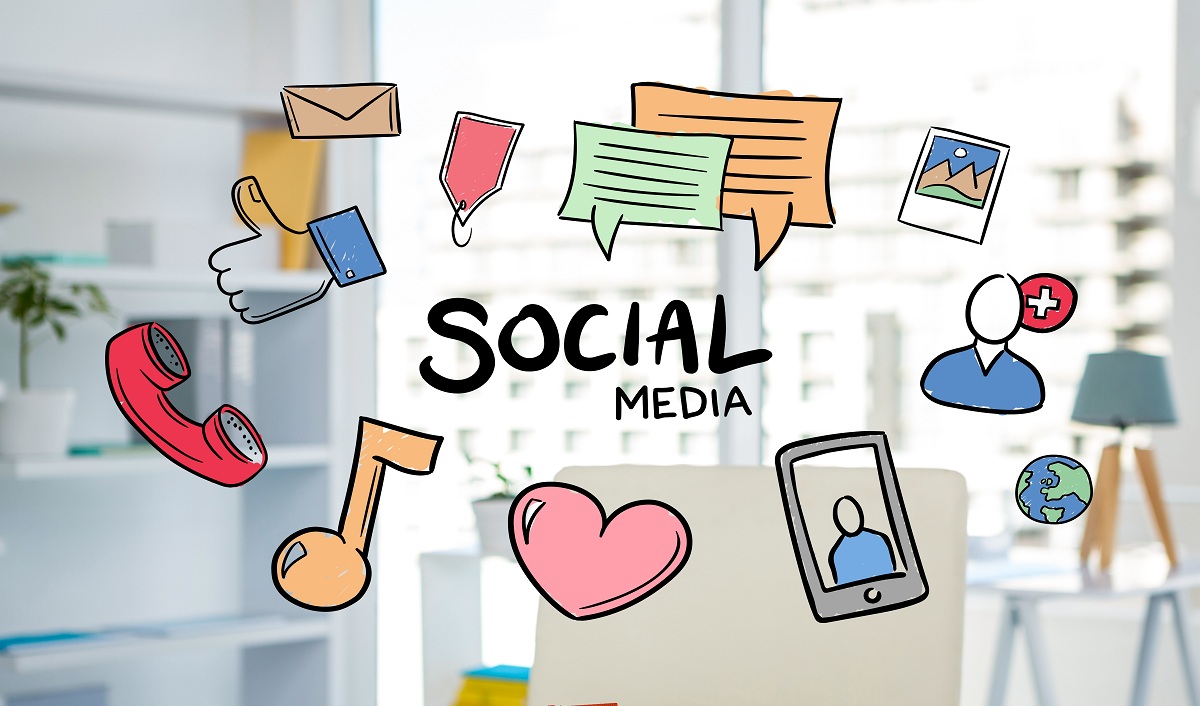 hand drawn illustrations social media
