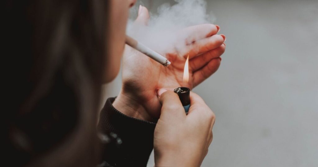 person smoking