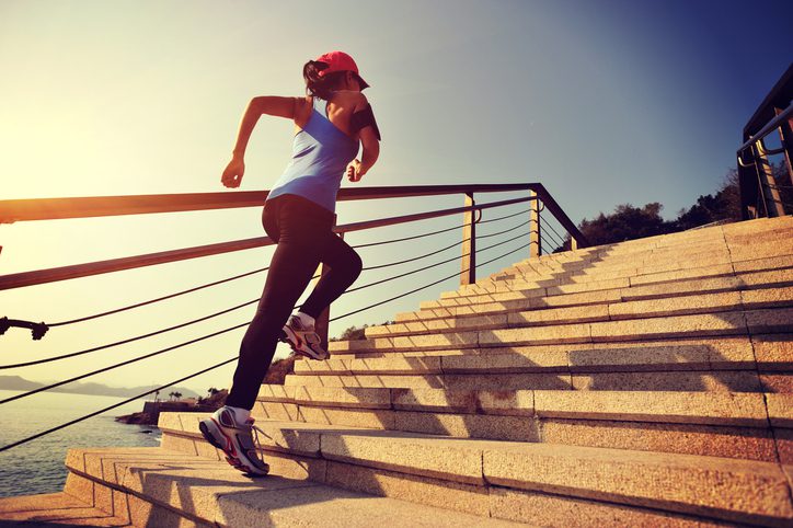 woman running stairs 2