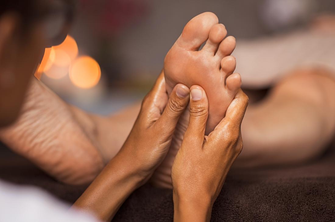 foot massage finishing strokes