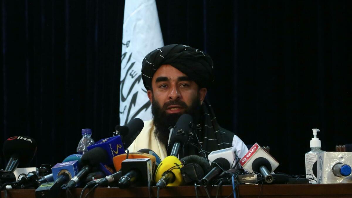 Zabihullah Mujahid Taliban Pressekonferenz scaled e1629293480338 1200x675 1