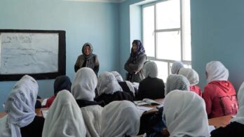 girls attend a tenth grade history lesson in afghanistan where taliban officials have implemented restrictions on education for