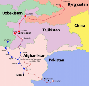 central asia and south asia casa 1000 power transit project proposed map 8