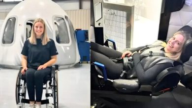 څرخچوکۍ کاروونکي ښځه مایکایلا بېنتهاوس؛ د نړۍ لومړنۍ ښځه چې فضا ته لاړه