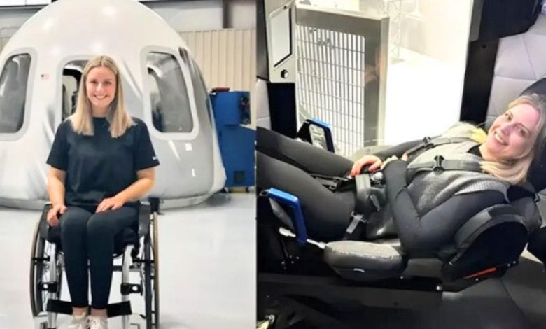 څرخچوکۍ کاروونکي ښځه مایکایلا بېنتهاوس؛ د نړۍ لومړنۍ ښځه چې فضا ته لاړه