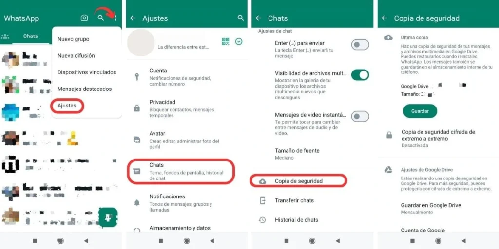 recuperamensajesborradosdewhatsappconlacopiadeseguridad