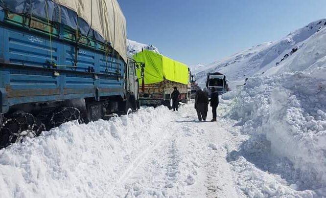 Kabul Bamyan snow fall and closure