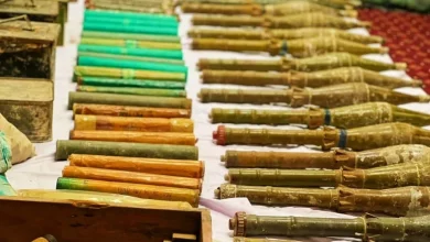 خوست کې وسلې؛ له یوه کور څخه ګڼ شمېر مهمات ترلاسه شول