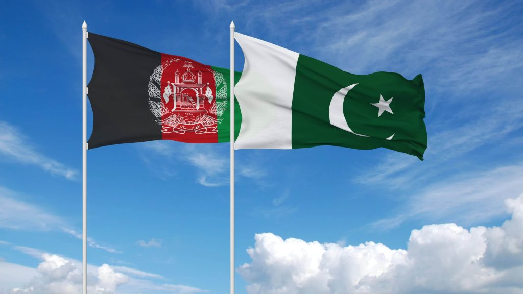afghanistan and pakistan flags waving in the sky seamless loop in wind 3d rendering free video 1